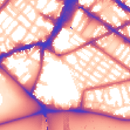 Daytime road noise heatmap for SW1V 4LD