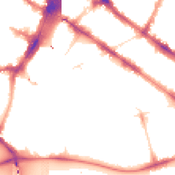 Night-time road noise heatmap for SW1V 4QG