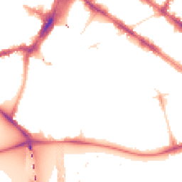 Night-time road noise heatmap for SW1V 4RL