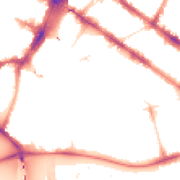 Night-time road noise heatmap for SW1V 4RS