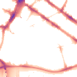 Night-time road noise heatmap for SW1V 4RZ