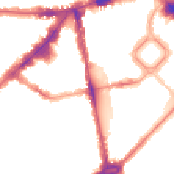 Night-time road noise heatmap for SW1X 0AA