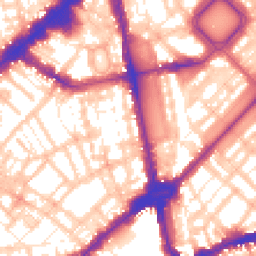 Daytime road noise heatmap for SW1X 0AY