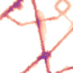 Night-time road noise heatmap for SW1X 0AY