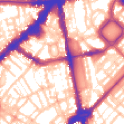 Daytime road noise heatmap for SW1X 0AZ