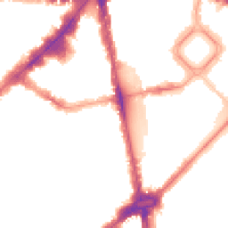 Night-time road noise heatmap for SW1X 0BL