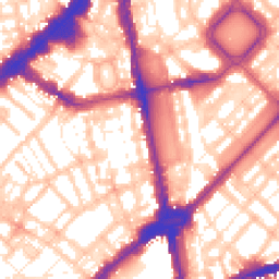 Daytime road noise heatmap for SW1X 0BN