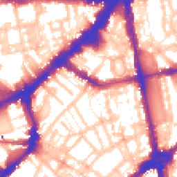 Daytime road noise heatmap for SW1X 0DA