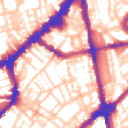 Daytime road noise heatmap for SW1X 0DB