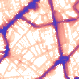 Daytime road noise heatmap for SW1X 0DF