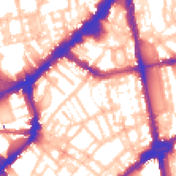 Daytime road noise heatmap for SW1X 0DG
