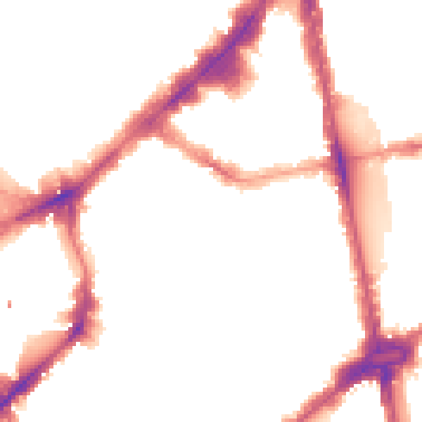 Night-time road noise heatmap for SW1X 0DG