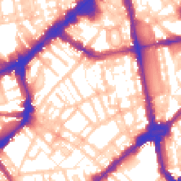 Daytime road noise heatmap for SW1X 0DJ