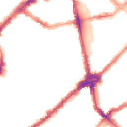 Night-time road noise heatmap for SW1X 0DZ