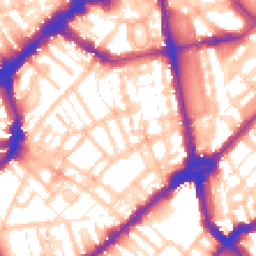 Daytime road noise heatmap for SW1X 0EG