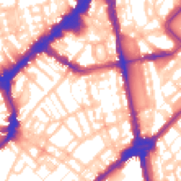 Daytime road noise heatmap for SW1X 0EH