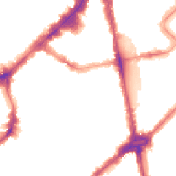 Night-time road noise heatmap for SW1X 0EH