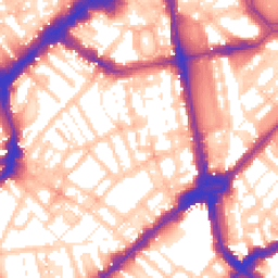 Daytime road noise heatmap for SW1X 0EJ