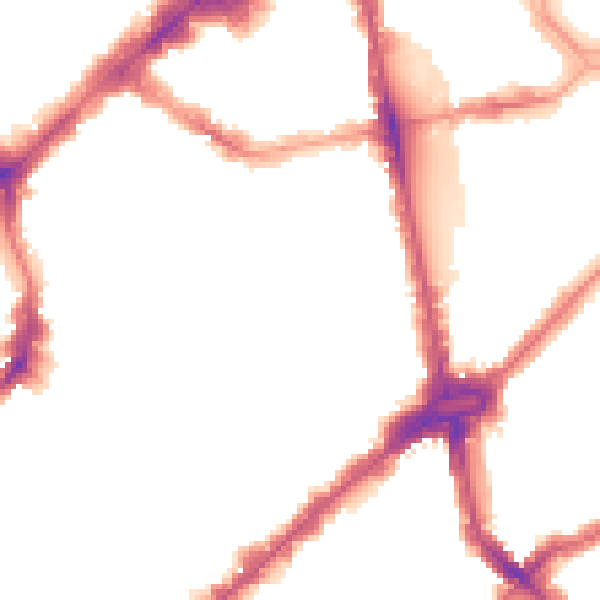 Night-time road noise heatmap for SW1X 0EJ