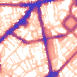 Daytime road noise heatmap for SW1X 0EP
