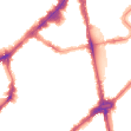 Night-time road noise heatmap for SW1X 0EQ