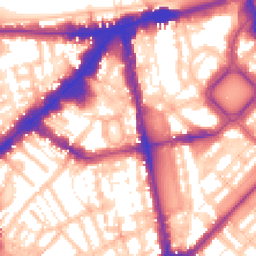Daytime road noise heatmap for SW1X 0ES
