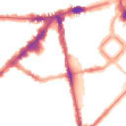 Night-time road noise heatmap for SW1X 0ET