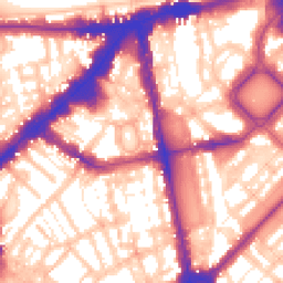 Daytime road noise heatmap for SW1X 0EU