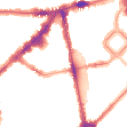 Night-time road noise heatmap for SW1X 0EU