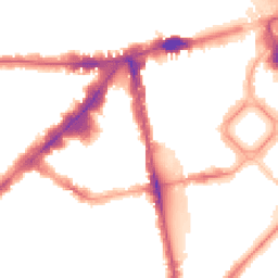 Night-time road noise heatmap for SW1X 0HB