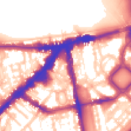 Daytime road noise heatmap for SW1X 0HD