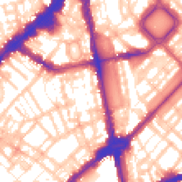 Daytime road noise heatmap for SW1X 0HU