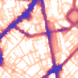 Daytime road noise heatmap for SW1X 0JT