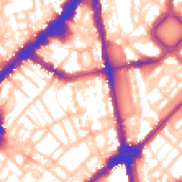 Daytime road noise heatmap for SW1X 0JU