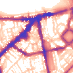 Daytime road noise heatmap for SW1X 0LJ