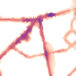 Night-time road noise heatmap for SW1X 0LJ