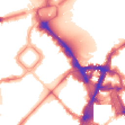 Night-time road noise heatmap for SW1X 7AF