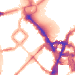 Night-time road noise heatmap for SW1X 7AL