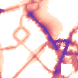 Night-time road noise heatmap for SW1X 7AS