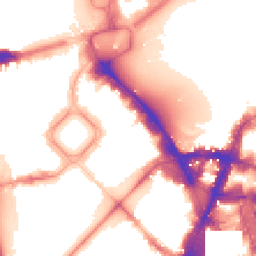 Night-time road noise heatmap for SW1X 7BB