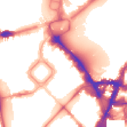 Night-time road noise heatmap for SW1X 7BY