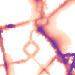 Night-time road noise heatmap for SW1X 7DJ