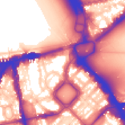 Daytime road noise heatmap for SW1X 7EU