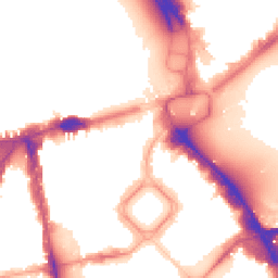 Night-time road noise heatmap for SW1X 7EU