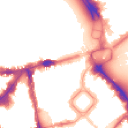 Night-time road noise heatmap for SW1X 7NL