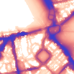 Daytime road noise heatmap for SW1X 7NP
