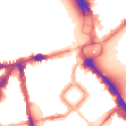 Night-time road noise heatmap for SW1X 7NP