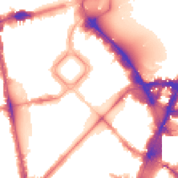 Night-time road noise heatmap for SW1X 8BT