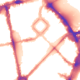 Night-time road noise heatmap for SW1X 8DA