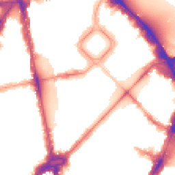 Night-time road noise heatmap for SW1X 8DJ